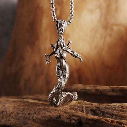 Gothic Crucifixion Skull Cross Pendant Necklace Catholic Prayer Jewelry for Men and Women Punk Trendy Jewelry