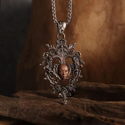 Gothic Crucifixion Skull Cross Pendant Necklace Catholic Prayer Jewelry for Men and Women Punk Trendy Jewelry